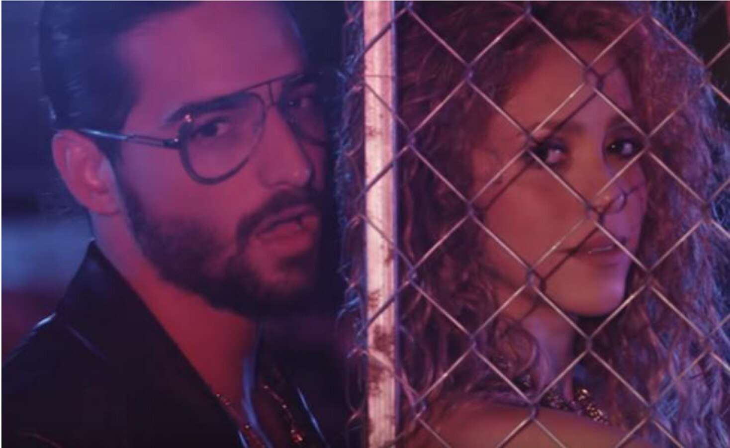 Maluma y Shakira en el video oficial de "Clandestino". Foto: Captura de pantalla/ YouTube
