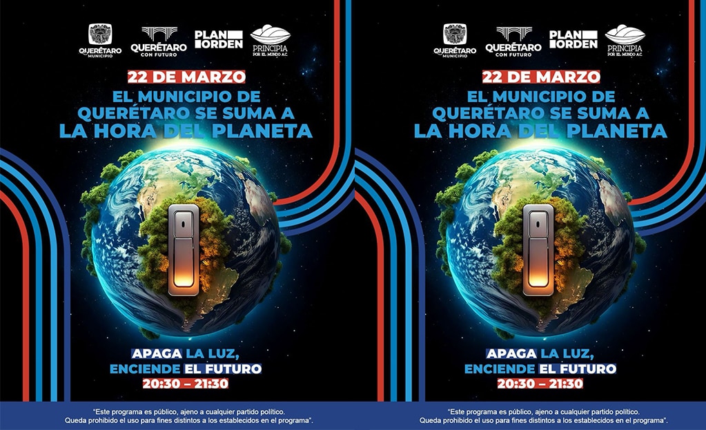 Querétaro se suma a la Hora del Planeta