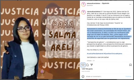 Salma Areli no se quitó la vida, denuncian feministas en Querétaro 