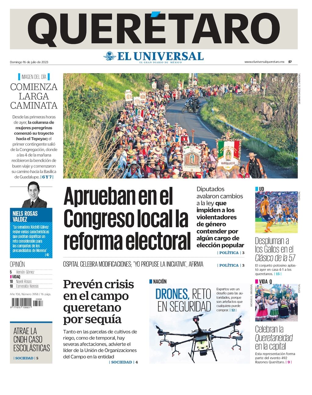 Portada 16 de julio de 2023