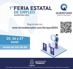 Conéctate a la feria del empleo; ofertarán 800 vacantes en Querétaro 