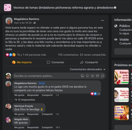 Señora ofrece un plato de pozole en Querétaro a quien no tenía donde cenar en Navidad 