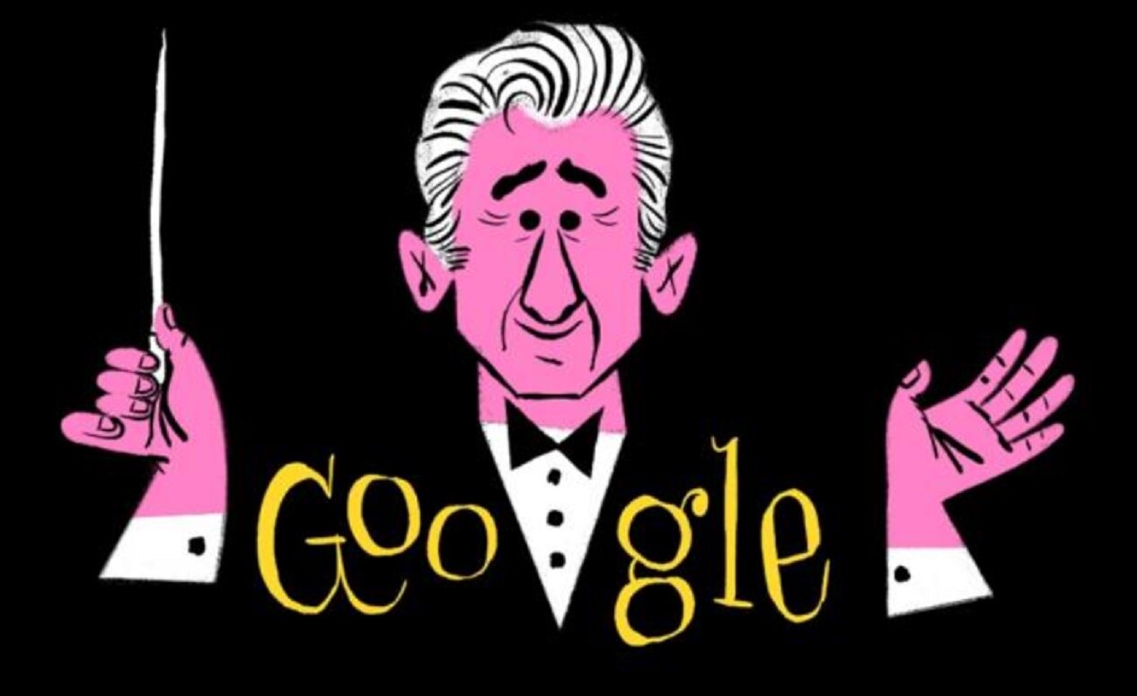 Leonard Bernstein: Google festeja el centenario de su nacimiento
