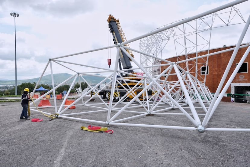 Obras del Foro Querétaro en Santa Rosa Jáuregui registran un avance del 25%