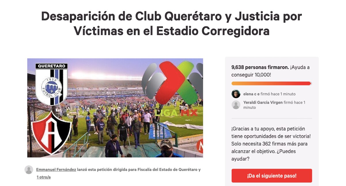 Lanzan petición en Change.org para desaparecer al Club Querétaro
