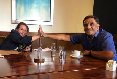 Celia Maya y Ángel Balderas dirimen asperezas políticas