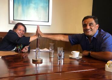 Celia Maya y Ángel Balderas dirimen asperezas políticas