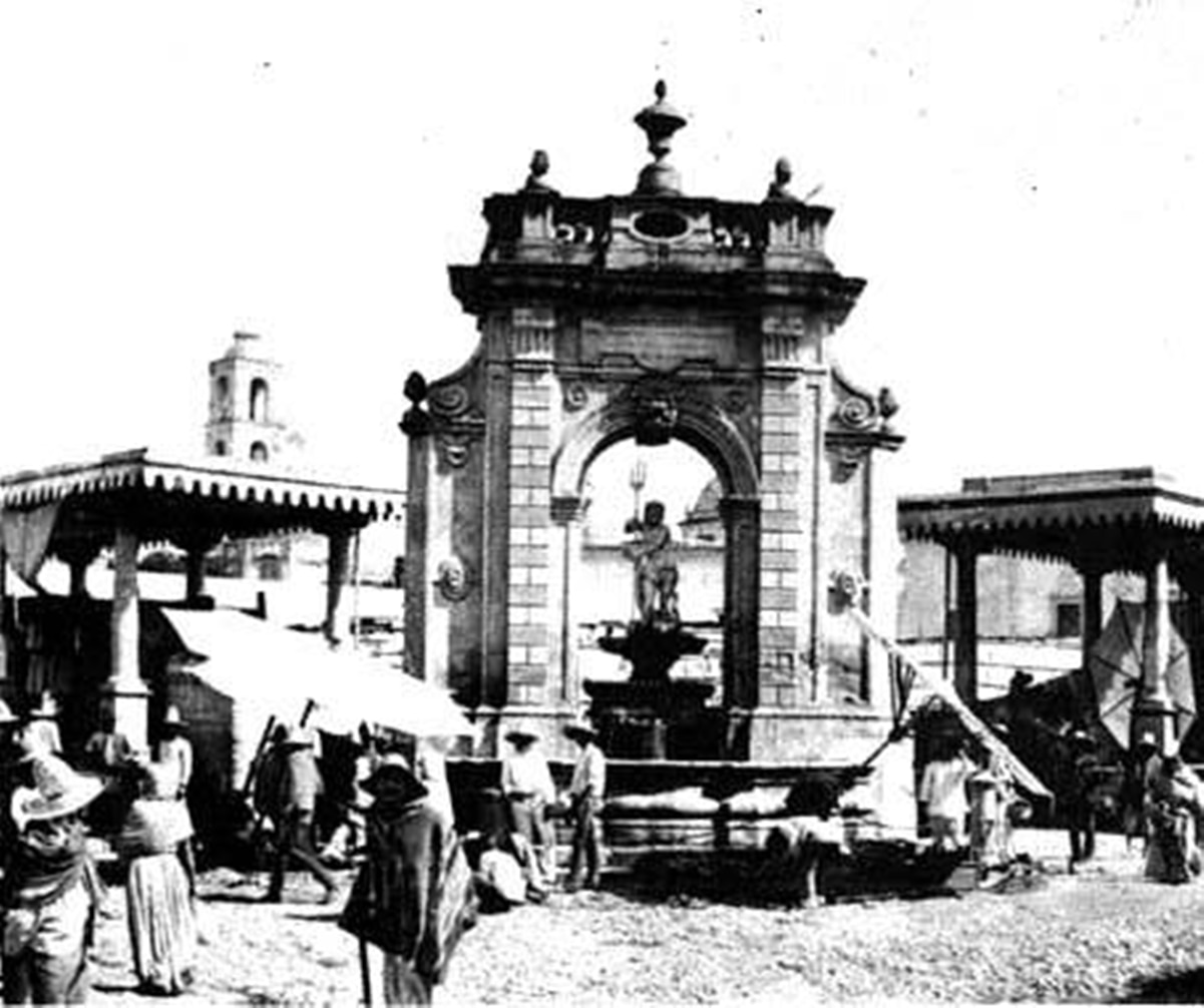 La Fuente de Neptuno en Querétaro, obra de Tresguerras e Izguerra, ha sido trasladada y restaurada, conservando su valor patrimonial y artístico. Foto: INAH.