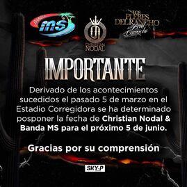 Suspenden concierto de Christian Nodal en el estadio Corregidora