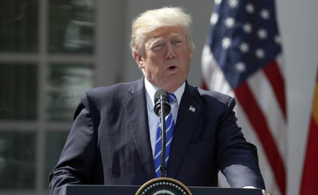 El presidente Donald Trump en una conferencia de prensa con el presidente de gobierno español Mariano Rajoy en la Casa Blanca en Washington (Foto: AP)