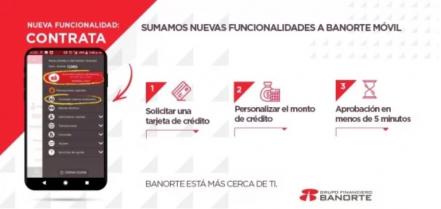 Banorte permite pedir créditos vía celular