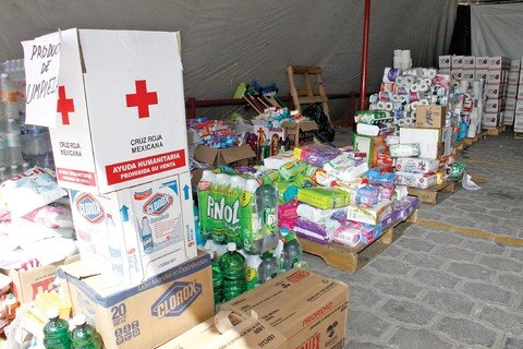 Camiones con víveres