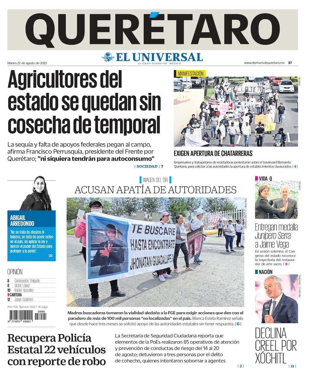 Portada 22 de agosto de 2023