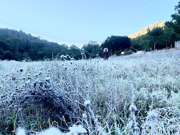 Con aguanieve y a menos 2 grados, amaneció San Joaquín