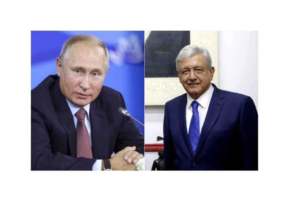 El presidente de Rusia, Vladímir Putin, y el presidente electo de México, Andrés Manuel López Obrador. Foto: Agencias