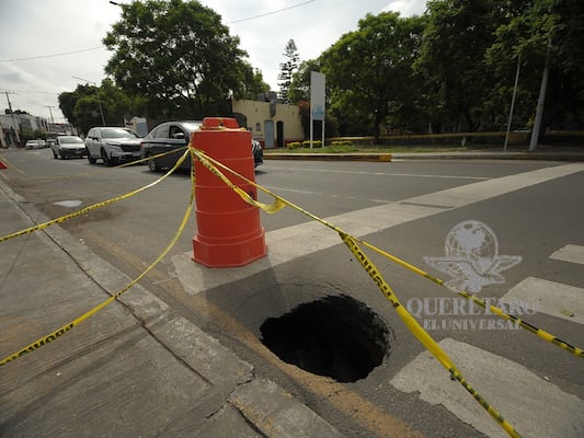 Detectan 13 socavones en las vialidades de la capital de Querétaro