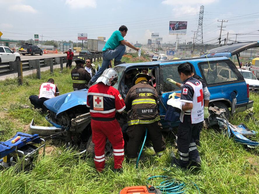Joven sobrevive a accidente en la autopista México-Querétaro