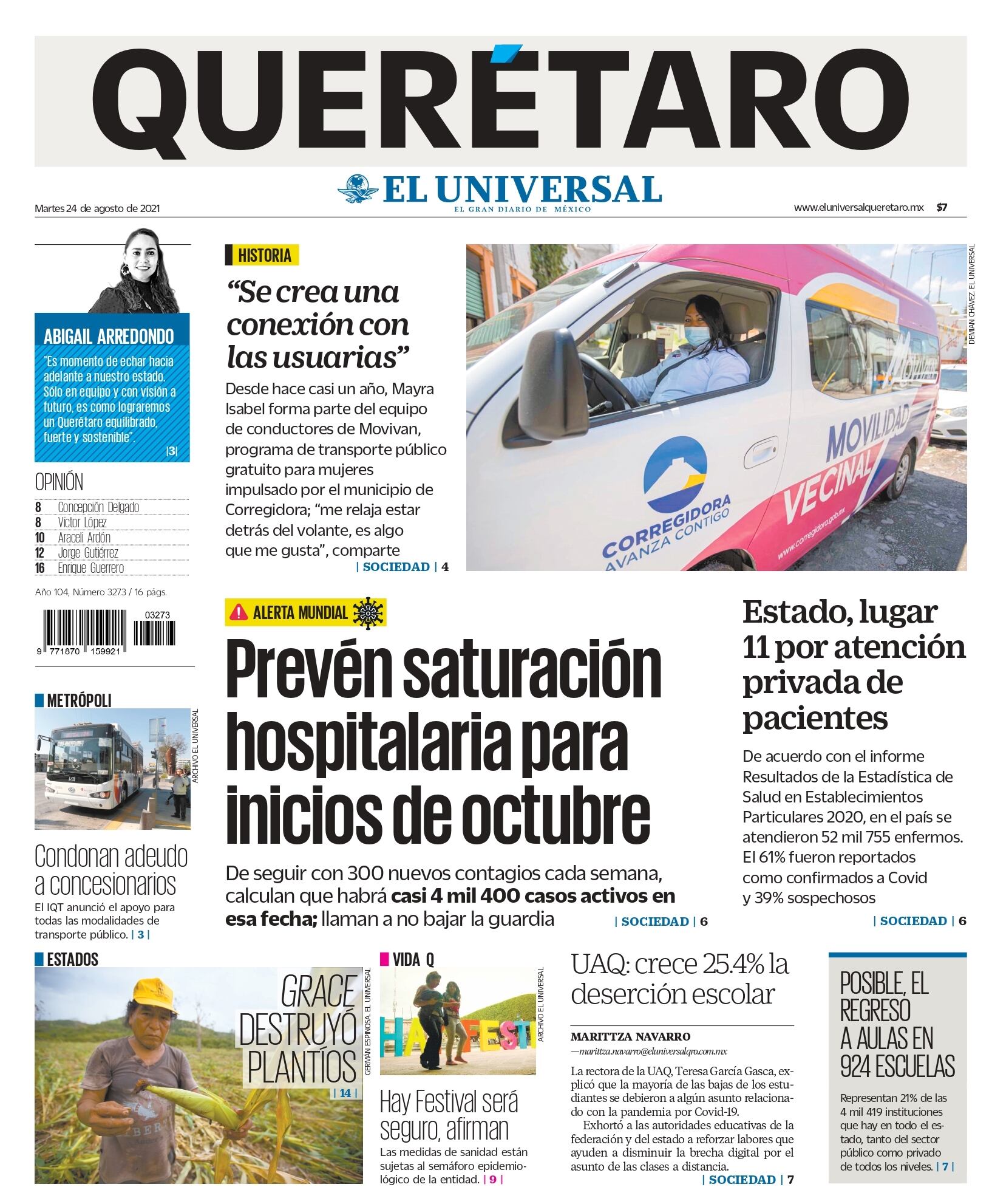 Portada 24 de agosto de 2021