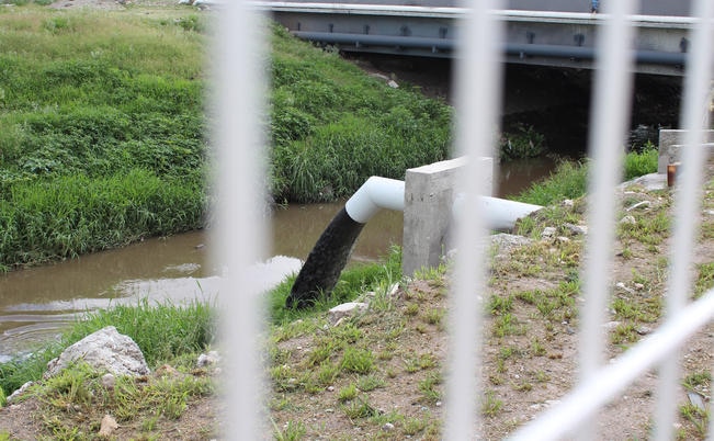 Terminan obra en colector pluvial