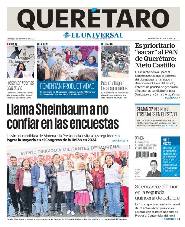 Portada 05 de noviembre de 2023