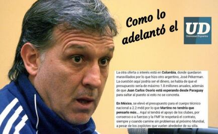 "Tata" Martino, con pie y medio en la Selección Mexicana