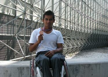 Bronce en Natación en el Nacional sobre silla de ruedas