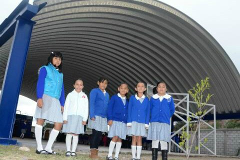 Entregan arco techo en escuela