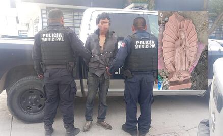 Detienen a un sujeto por sustraer imagen religiosa de cantera en la comunidad de Epigmenio González, Pedro Escobedo