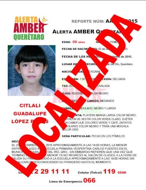 Alerta Ámber no debe ser desgastada