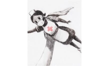 Banksy honra a personal médico con nueva obra