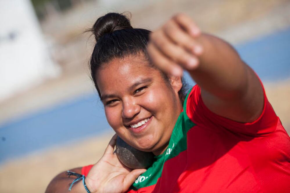 Lanzadora de bala, Naomi Mojica Gualito. Foto: DEMIAN CHÁVEZ. EL UNIVERSAL