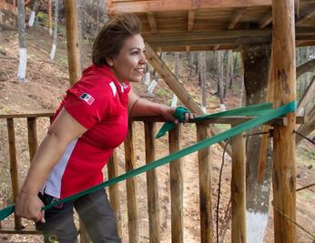 Frente al Coronavirus, atleta paraolímpica se prepara en casa para juegos