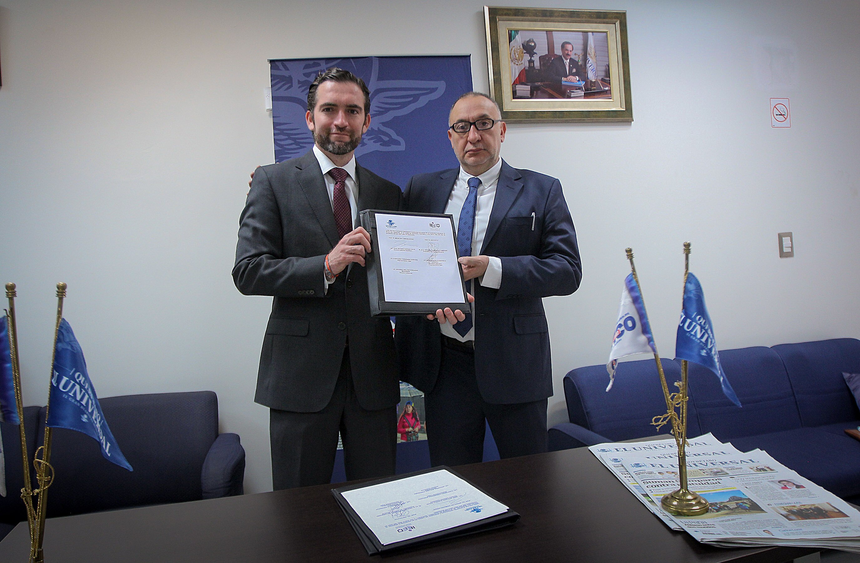 IEEQ firma convenio con EL UNIVERSAL Querétaro