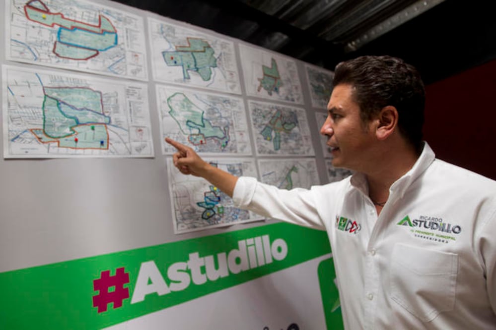 Ricardo Astudillo Suárez, candidato a la alcaldía de Corregidora por el PRI-PVEM. / Foto: Demian Chávez