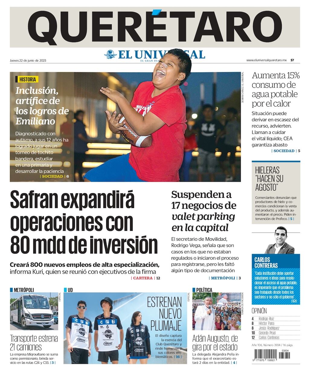 Portada 22 de junio de 2023