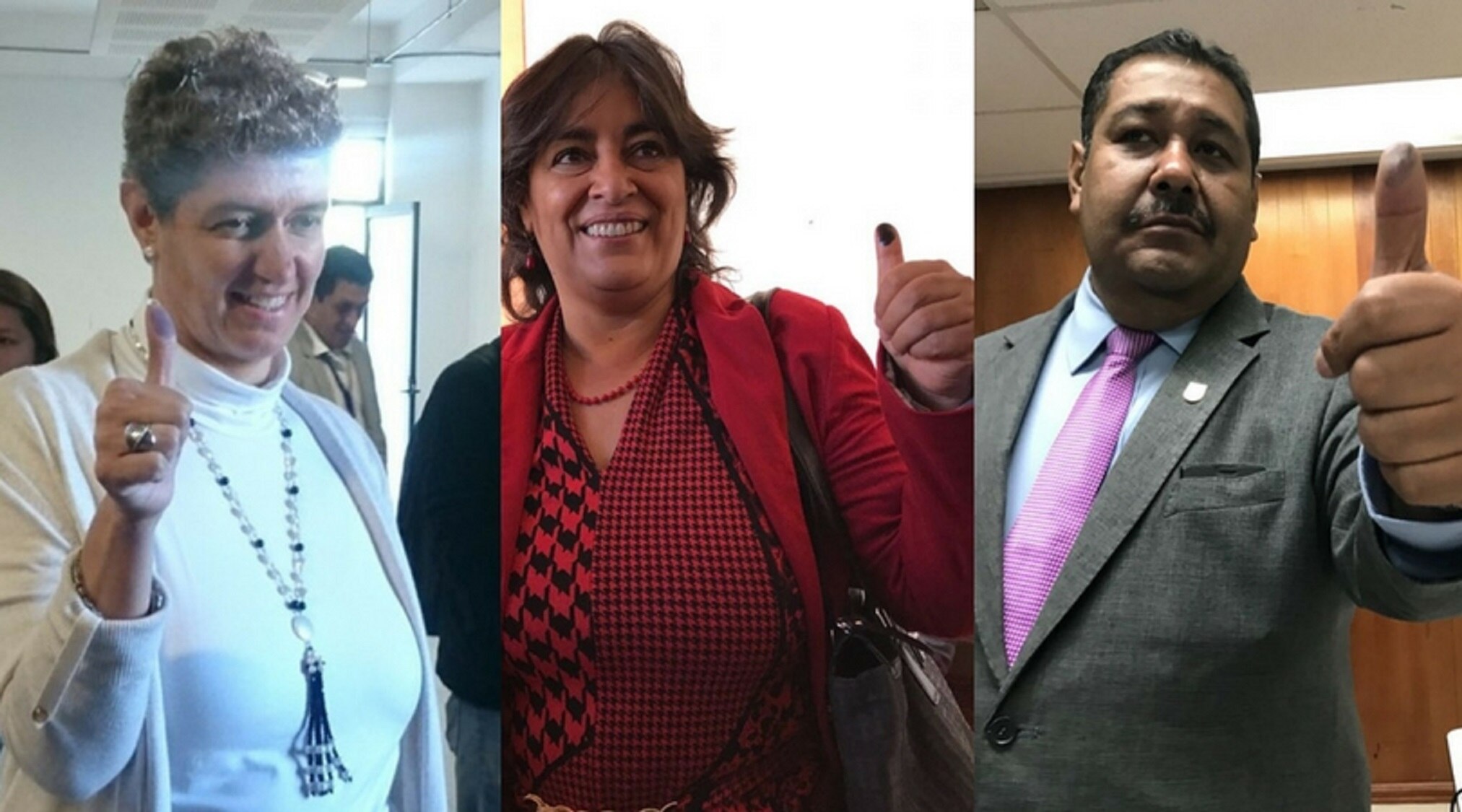 Los tres candidatos a la rectoría de la UAQ emiten su voto