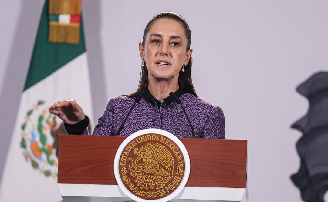 La presidenta Claudia Sheinbaum en la “Mañanera del Pueblo” del 30 de septiembre de 2026 en Palacio Nacional. Foto: Gabriel Pano/ EL UNIVERSAL
