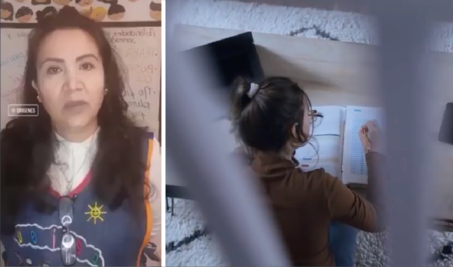 Video. Maestra reprueba mensajes de "pasé con 6 y sin entregar tareas"