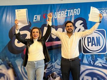 Lupita Murguía y Agustín Dorantes se registran como fórmula al Senado