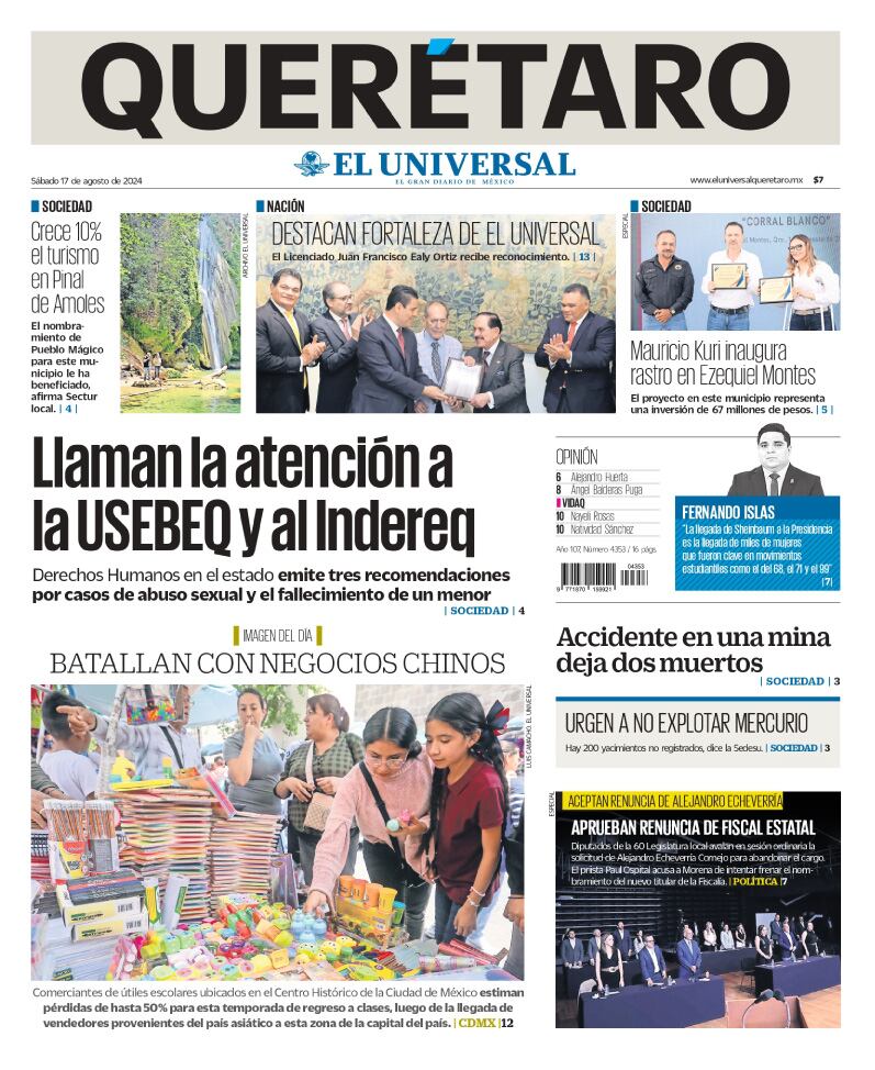 Portada 17 de agosto de 2024