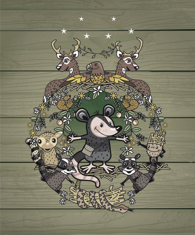 Gumberto el tlacuache vive aventuras con otros animales (ILUSTRACIONES: CORTESÍA. FOTOS: LUIS SÁNCHEZ. EL UNIVERSAL)