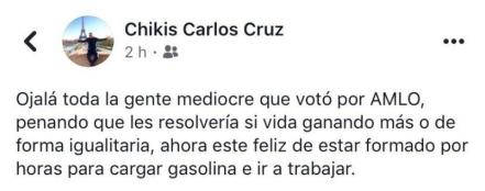 Auxiliar de Gallos llama "mediocres" a seguidores de AMLO