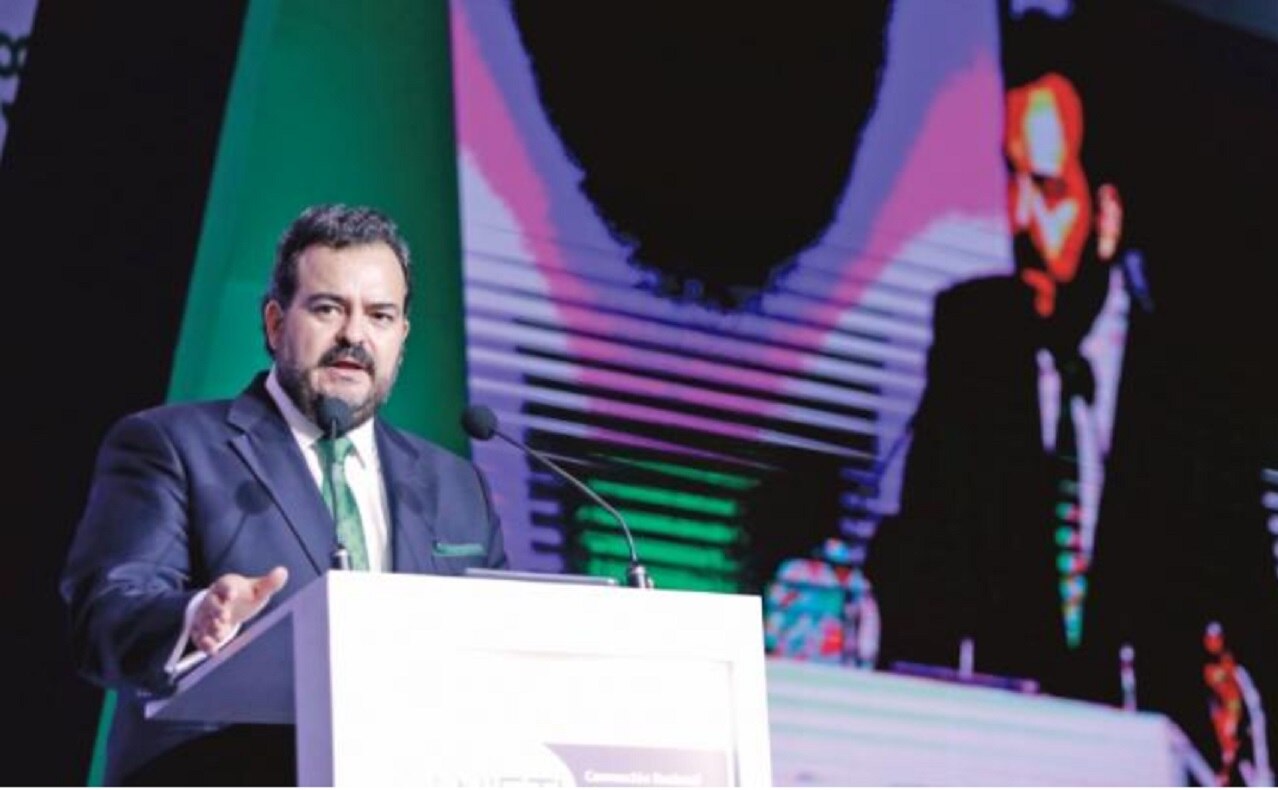 Mario de la Cruz, presidente nacional de la Canieti, en la inauguración de la convención anual de la cámara. Foto: IVÁN STEPHENS. EL UNIVERSAL