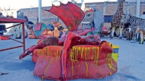 Preparan instalación del  Nacimiento Monumental