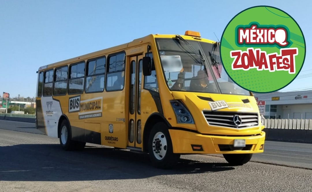 Ruta de transporte público para el Zona Fest de Querétaro. Foto: Gobierno Municipal de Querétaro