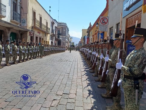 Militares blindan el Centro Histórico de Querétaro por visita de la Presidenta