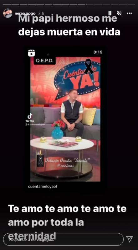 "Me dejas muerta en vida", dice novia de Octavio Ocaña, actor de "Vecinos"