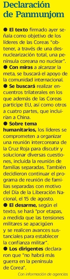 Coreas se comprometen a la desnuclearización