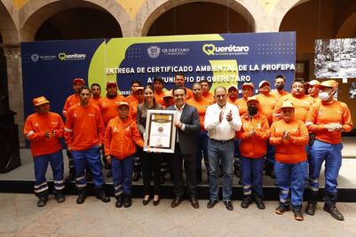 Por manejo de residuos, certifican al "ejército naranja" del municipio de Querétaro
