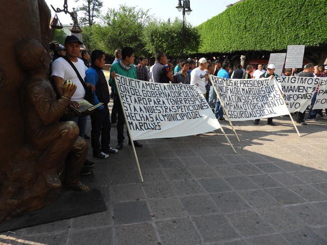 Policías de El Marqués piden aumento de sueldo